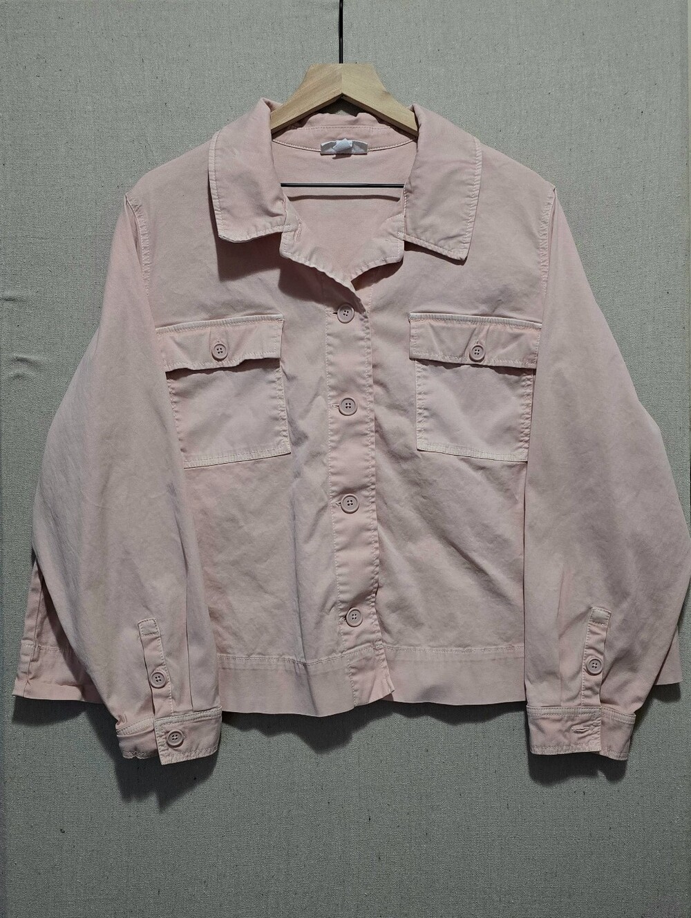 Westport Pink Utility Jacket Womens 3X Cotton Stretch Button Front Lightweight